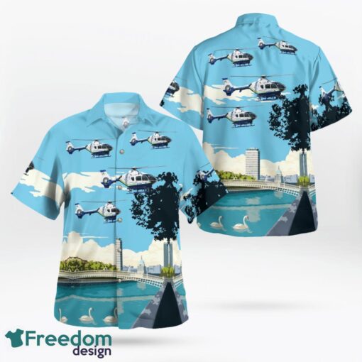 Ireland Police Eurocopter EC 135T2 Helicopter Hawaiian Shirt Product Photo 1