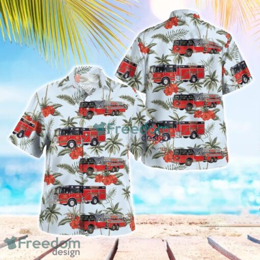 Jackson County, Iowa, Bellevue Fire Department Aloha Hawaiian Shirt Product Photo 1