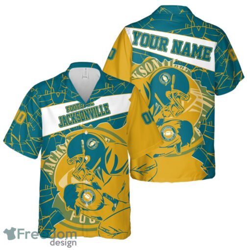 Jacksonville Football Team Personalized Name Number Hawaiian Shirt And Shorts Team Gift Product Photo 1