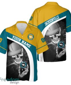 Jacksonville Hawaiian Shirt And Beach Shorts personalized name and number Skull Printed Halloween Gift Product Photo 2