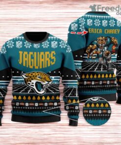 Jacksonville Jaguars Ugly Sweater Mascot NFL Christmas Gifts for big fans