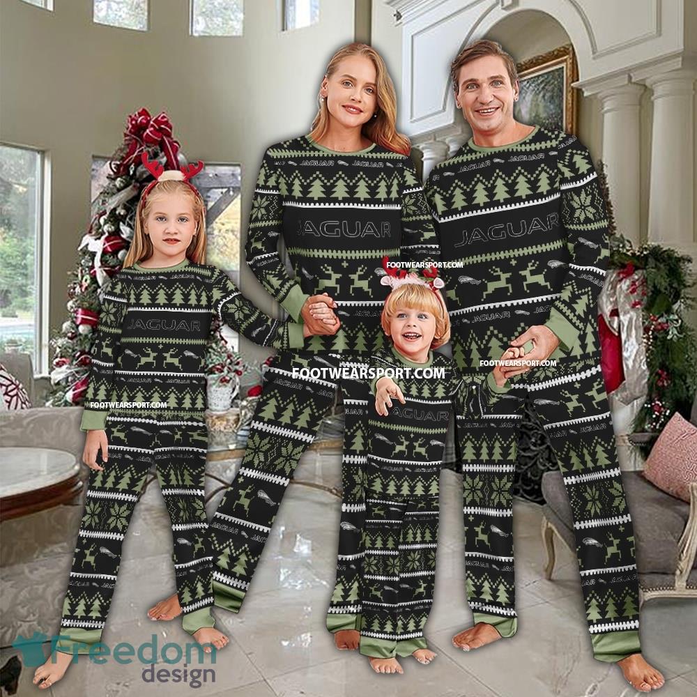 Jaguar Car Racing Pajamas Set Ugly Christmas Gift For Family - Jaguar Car Racing Pajamas Set Ugly Christmas Gift For Family