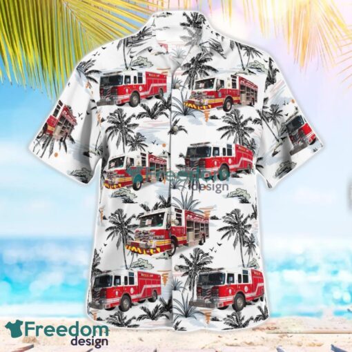 James City County Fire Department, Williamsburg, VA 3D Hawaiian Shirt Product Photo 3