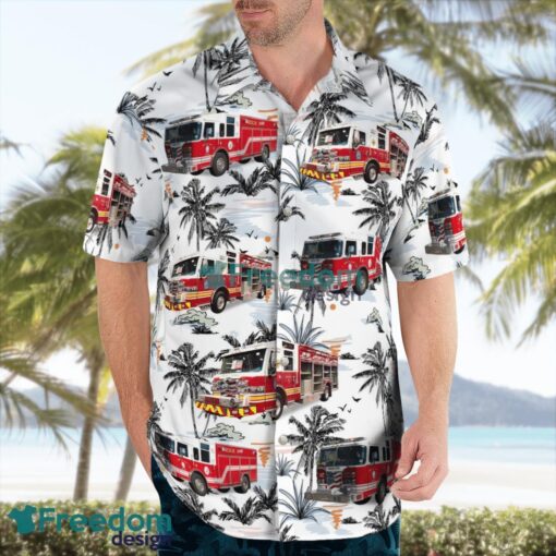 James City County Fire Department, Williamsburg, VA 3D Hawaiian Shirt Product Photo 4