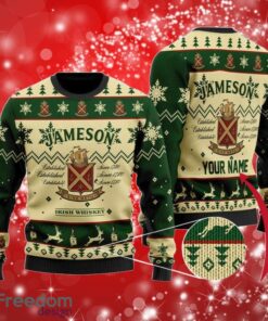 Jameson Irish Whiskey Custom Name Gifts Ugly Christmas Sweater 3D