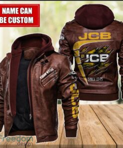 JCB 2D Leather Jacket For Men Custom Name Special Gift Ideas Product Photo 2