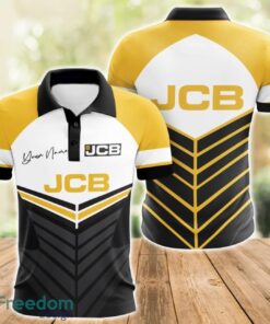 JCB 3D Polo Shirt For Car Lover Golf Fans Gift Polo Shirt Custom Name