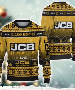 JCB Damn Right I Lover JCB Now And Forever 3D Ugly Christmas Sweater Christmas Gift