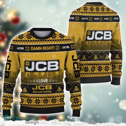 JCB Damn Right I Lover JCB Now And Forever 3D Ugly Christmas Sweater Christmas Gift Product Photo 1