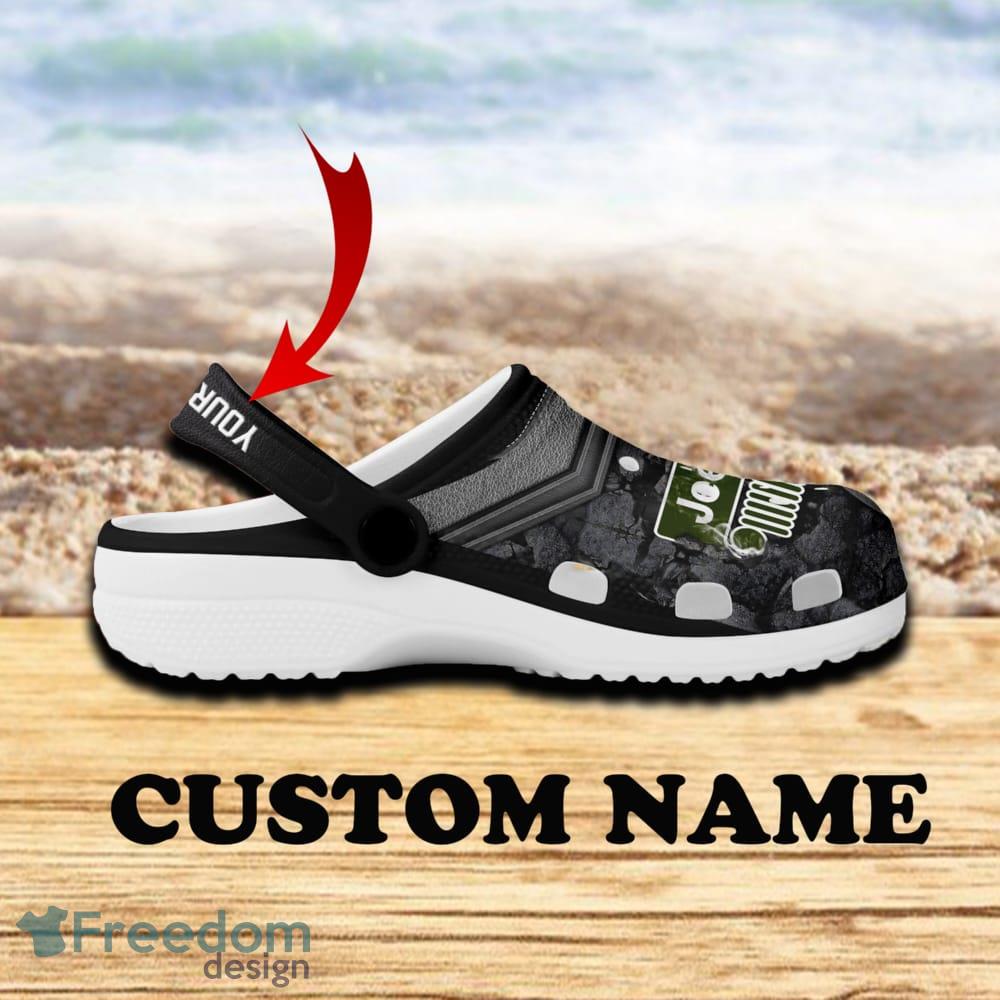 Jeep Car 3D Clog Shoes Gray Color For Men Women Gift Fans Summer Custom Name image Jeep Car 3D Clog Shoes Gray Color For Men Women Gift Fans Summer Custom Name - Jeep Car 3D Clog Shoes Gray Color Custom Name_3