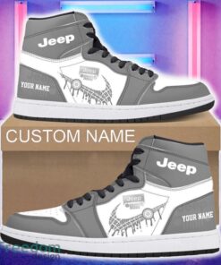 Jeep Car Air Jordan 1 Hightop Shoes New For Fans Gift AJ1 Sneaker Custom Name
