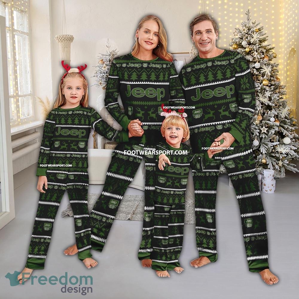 Jeep Car Racing Ugly Christmas Family Pajamas Set - Jeep Car Racing Ugly Christmas Family Pajamas Set