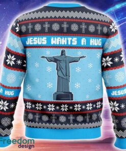 Jesus Wants a Hug Hellsing Knitted Christmas Sweater Trending Holidays For Men Women Fans - Jesus Wants a Hug Hellsing Ugly Christmas Sweater_2