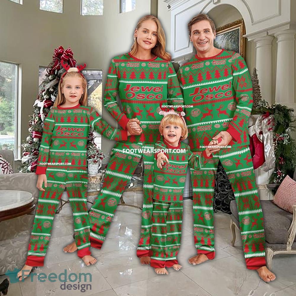 Jewel Osco Logo Pattern Ugly Christmas Pajamas Set Gift Family - Jewel Osco Logo Pattern Ugly Christmas Pajamas Set Gift Family