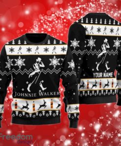 Johnnie Walker Custom Name Dark Sweatshirt Gifts Christmas Ugly Sweater Print Full