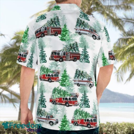 Joliet, Will County, Illinois, Joliet Fire Department Beach Hawaiian Shirt Product Photo 2