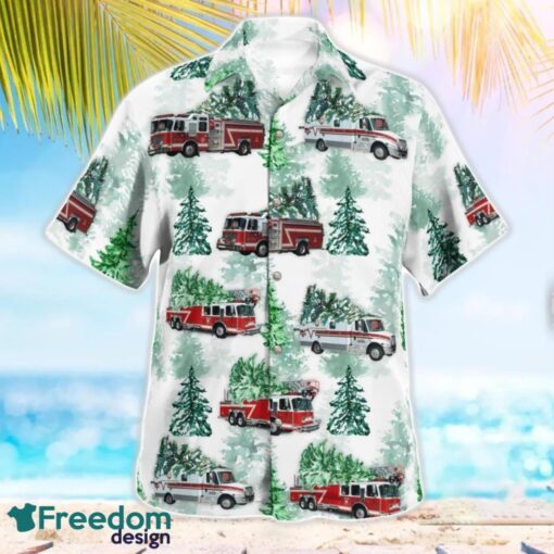 Joliet, Will County, Illinois, Joliet Fire Department Beach Hawaiian Shirt Product Photo 3