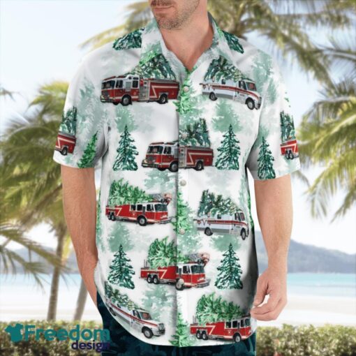 Joliet, Will County, Illinois, Joliet Fire Department Beach Hawaiian Shirt Product Photo 4