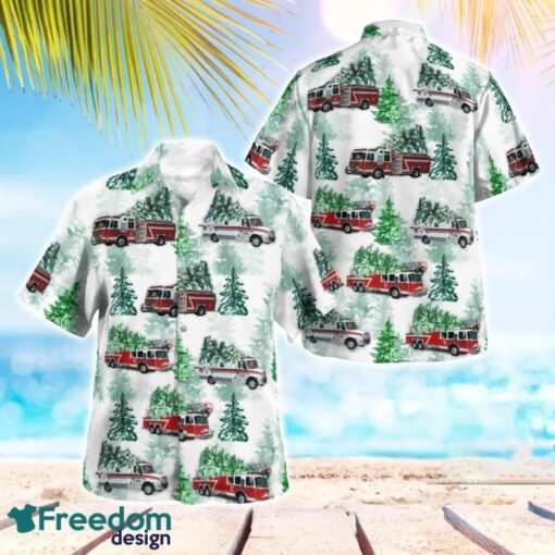 Joliet, Will County, Illinois, Joliet Fire Department Beach Hawaiian Shirt Product Photo 1