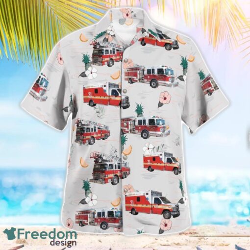 Justice, Cook County, Illinois, Roberts Park Fire Protection District Aloha Hawaiian Shirt Beach Gift Shirt Product Photo 3