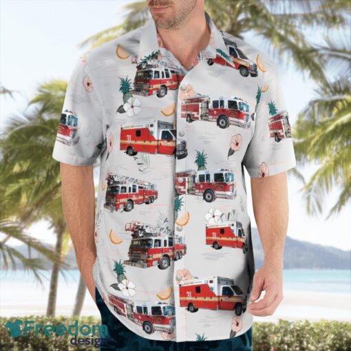 Justice, Cook County, Illinois, Roberts Park Fire Protection District Aloha Hawaiian Shirt Beach Gift Shirt Product Photo 4