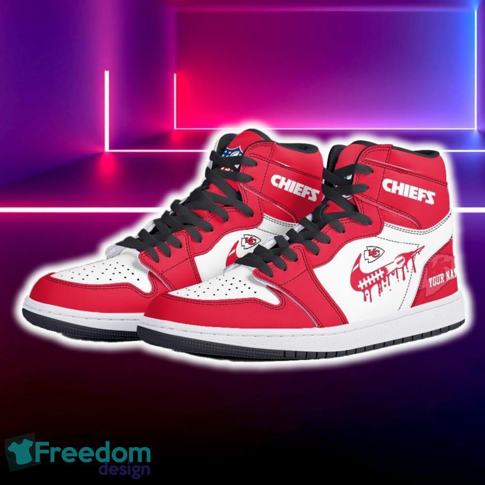 Kansas City Chiefs Air Jordan Hightop Shoes New Custom Name For Fans Gift Sneaker image Kansas City Chiefs Air Jordan Hightop Shoes New Custom Name For Fans Gift Sneaker - Kansas City Chiefs Air Jordan Hightop Shoes Photo 5