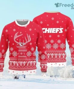 Kansas City Chiefs Christmas Reindeer Ugly Christmas Sweater Gift Christmas