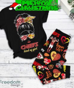 Kansas City Chiefs Kind Of Girl Fleece Pajamas Set Gift Family