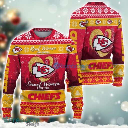 Kansas City Chiefs Logo Ugly Christmas Sweater For Fans Men And Women Christmas Gift Ideas Product Photo 2