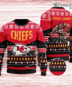 Kansas City Chiefs Ugly Sweater Mascot NFL Christmas Gifts for big fans