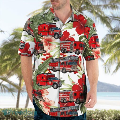 Kansas, Wellington Fire EMS Department Hawaiian Shirt Product Photo 3