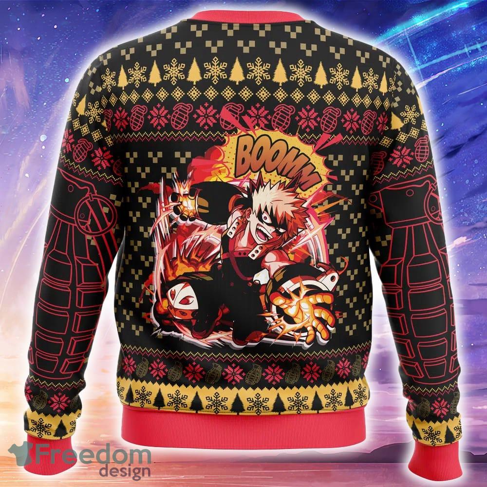Katsuki Bakugo My Hero Academia Ugly Xmas Sweater Trending Holidays For Men Women Fans image Katsuki Bakugo My Hero Academia Ugly Xmas Sweater Trending Holidays For Men Women Fans - Katsuki Bakugo My Hero Academia Ugly Christmas Sweater_2
