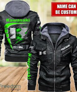 Kawasaki 2D Leather Jacket For Men Custom Name Special Gift Ideas Product Photo 1