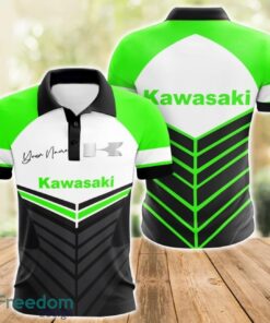 Kawasaki 3D Polo Shirt For Car Lover Golf Fans Gift Polo Shirt Custom Name