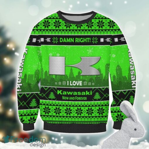 Kawasaki Damn Right I Lover Kawasaki Now And Forever 3D Ugly Christmas Sweater Christmas Gift Product Photo 2