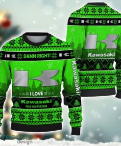 Kawasaki Damn Right I Lover Kawasaki Now And Forever 3D Ugly Christmas Sweater Christmas Gift