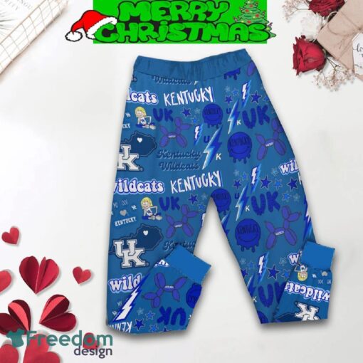 Kentucky Wildcats My Valentine Fleece Pajamas Set Gift Family - Kentucky Wildcats My Valentine Fleece Pajamas Set-3