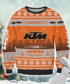 KTM Damn Right I Lover KTM Now And Forever 3D Ugly Christmas Sweater Christmas Gift Product Photo 2