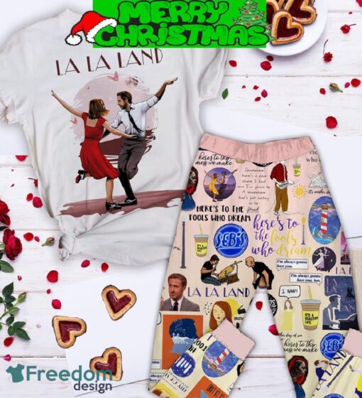 La La Land Valentine Fleece Pajamas Set Gift Family - La La Land Valentine Fleece Pajamas Set-1