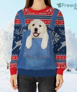 Labrador Baby Dog Christmas Knitting Pattern Sweater Gift For Dog Lover, Funny Christmas