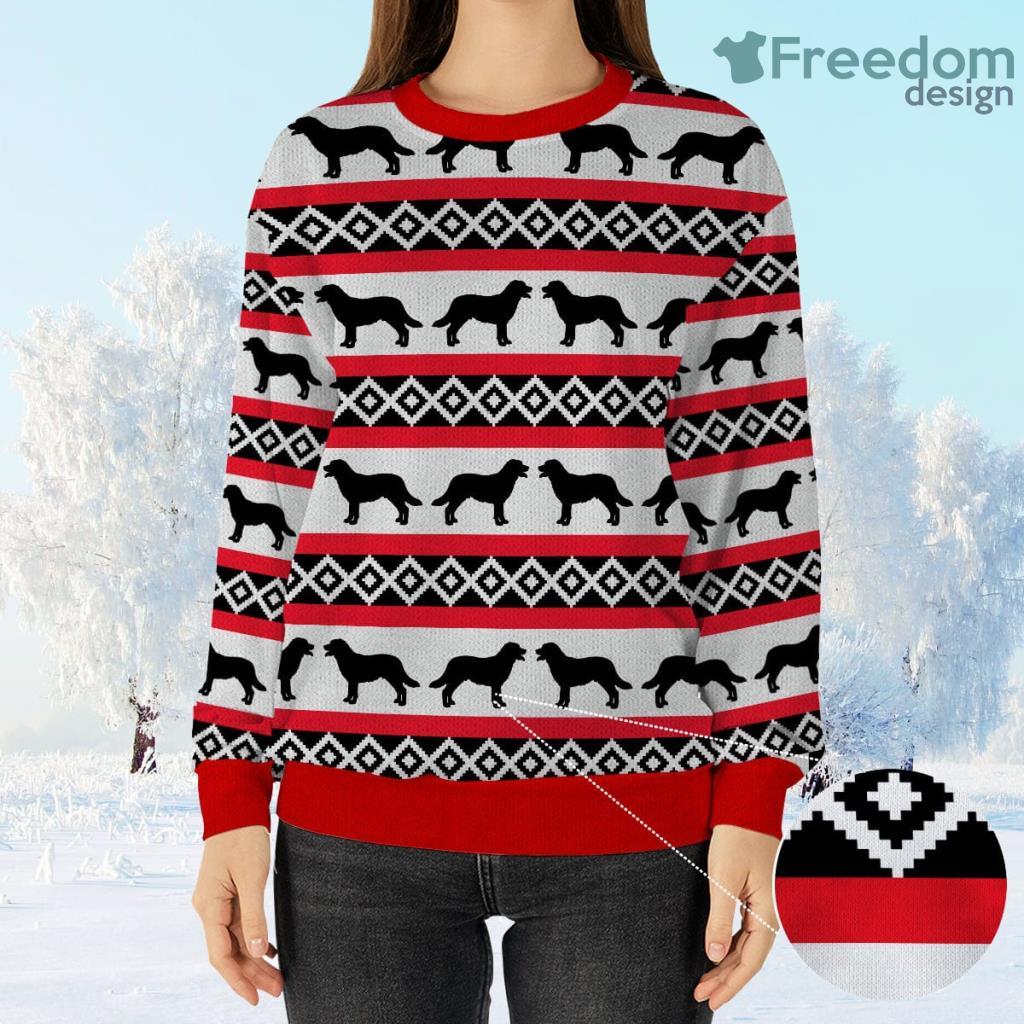 Labrador In Knitted Pattern Christmas Ugly Sweater Gift For Dog Lover, Funny Christmas image Labrador In Knitted Pattern Christmas Ugly Sweater Gift For Dog Lover, Funny Christmas Product Photo 1