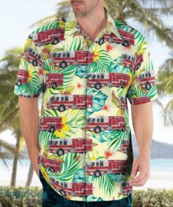 Lake County, Indiana, Hobart Fire Department Hawaiian Shirt Product Photo 4