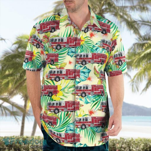 Lake County, Indiana, Hobart Fire Department Hawaiian Shirt Product Photo 4