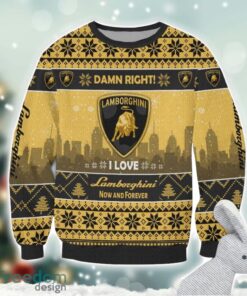 Lamborghini Damn Right I Lover Lamborghini Now And Forever 3D Ugly Christmas Sweater Christmas Gift Product Photo 2