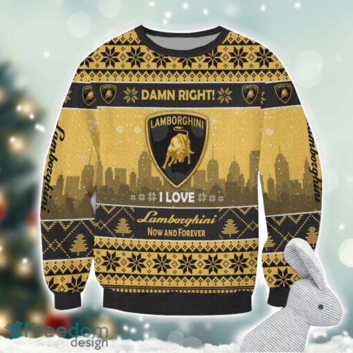 Lamborghini Damn Right I Lover Lamborghini Now And Forever 3D Ugly Christmas Sweater Christmas Gift Product Photo 2