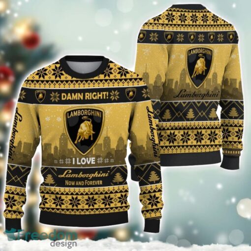 Lamborghini Damn Right I Lover Lamborghini Now And Forever 3D Ugly Christmas Sweater Christmas Gift Product Photo 1