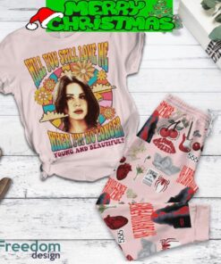 Lana Del Rey Will You Still Love Me When I’m Not Young Fleece Pajamas Set Full Print Christmas For Women - Lana Del Rey Will You Still Love Me When I’m Not Young Fleece Pajamas Set-1