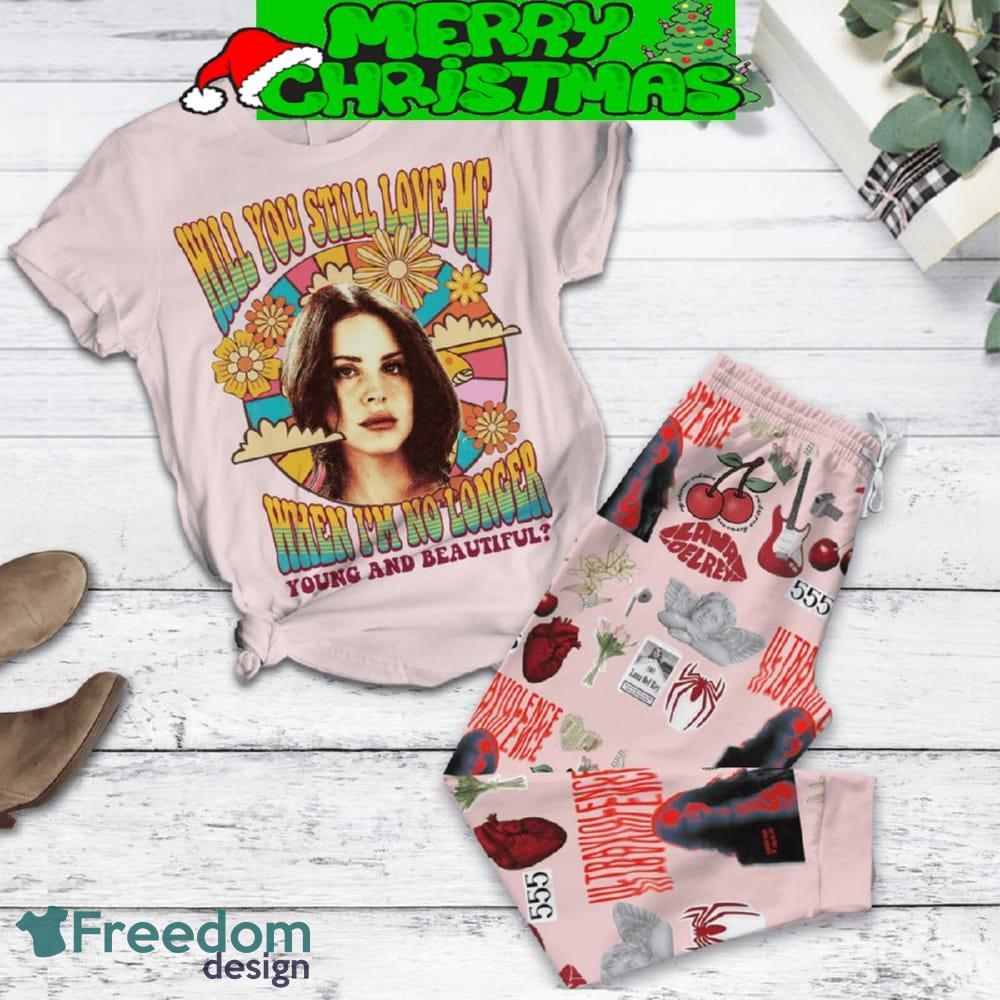 Lana Del Rey Will You Still Love Me When I’m Not Young Fleece Pajamas Set Full Print Christmas For Women - Lana Del Rey Will You Still Love Me When I’m Not Young Fleece Pajamas Set-1