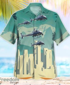 LAPD Air Support Division American Eurocopter AS350 B2 A-Star Helicopter Aloha Hawaiian Shirt Beach Gift Shirt Product Photo 3