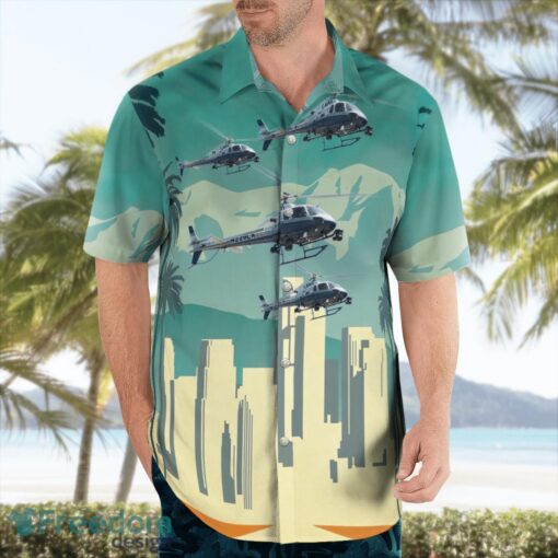 LAPD Air Support Division American Eurocopter AS350 B2 A-Star Helicopter Aloha Hawaiian Shirt Beach Gift Shirt Product Photo 4